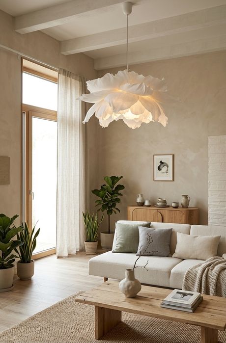 Lampa DIY z krepiny