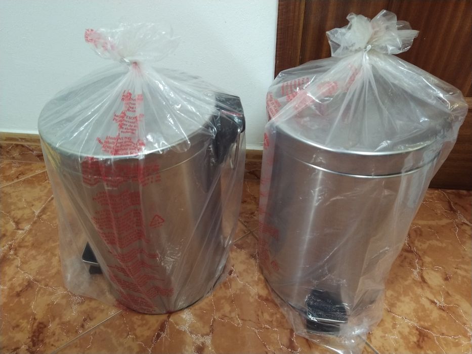 Caixote de lixo em inox caixote em plástico escola casa quarto coz