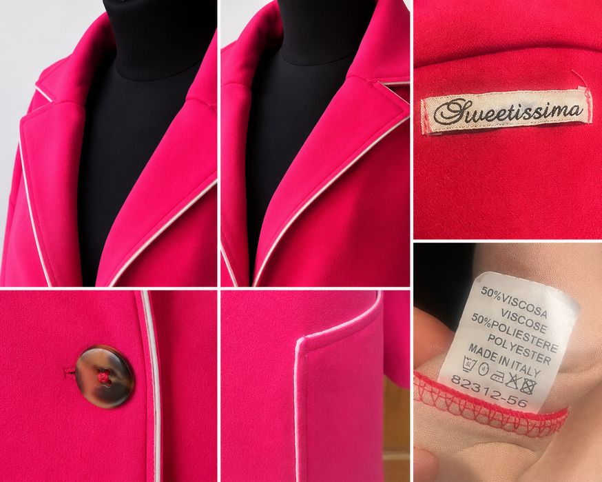 Яскраве італійське пальто-жакет sweetissima, l–xl, 48–50