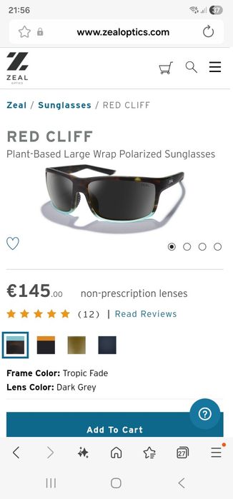 Okulary przeciwsłoneczne ZEAL Red Cliff Tropical Fade
