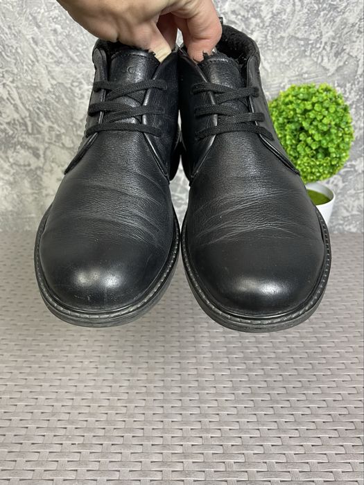 Ecco gore-tex ботинки туфли 45 размер кожаные черные
