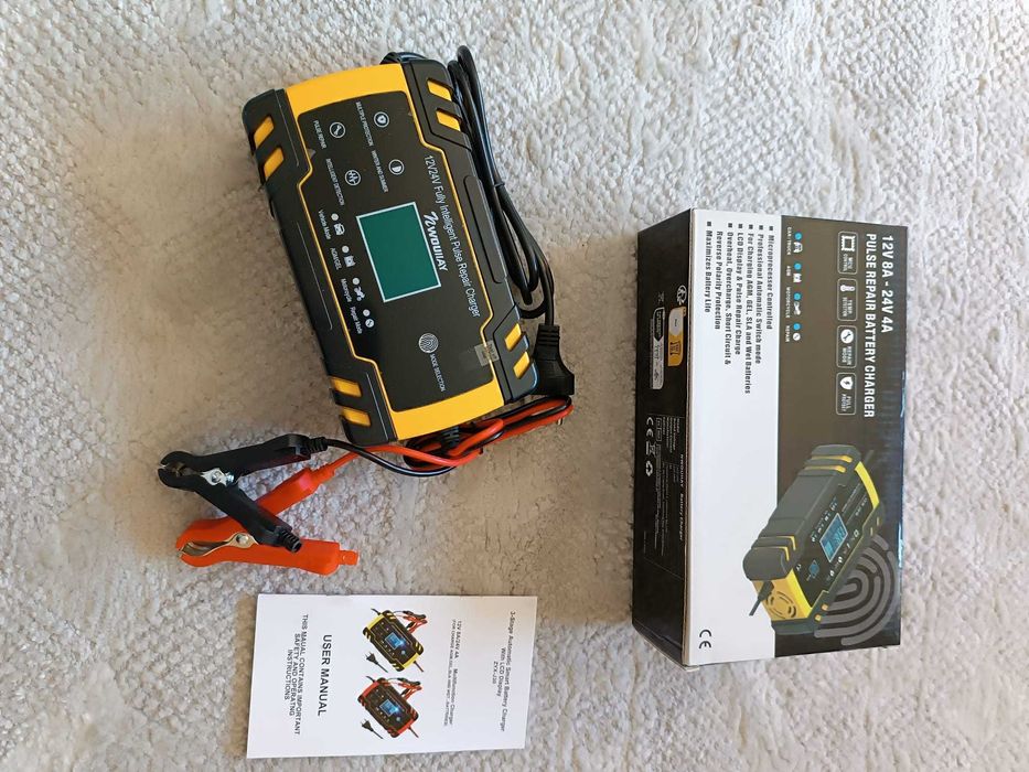 Carregador Baterias NWOUIIAY 8A 12V / 4A 24V (NOVO)