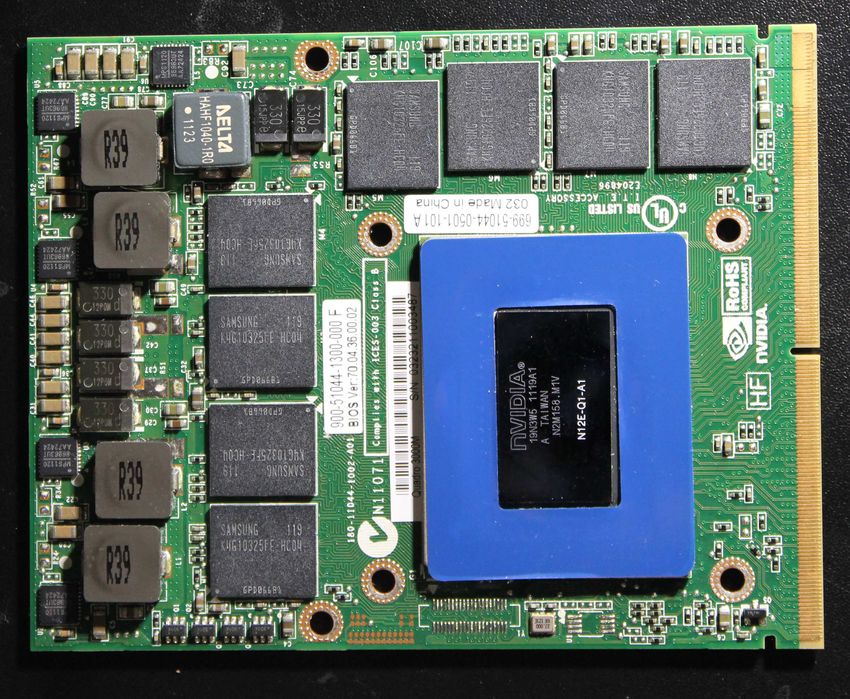 відеокарта Nvidia Quadro 3000M N12E-Q1-A1 Q3000M MXM GPU DELL M6600 бу