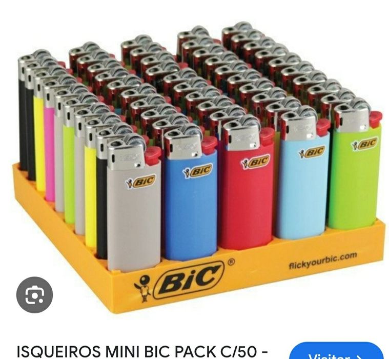 Pack de 50 isqueiros mini Bic