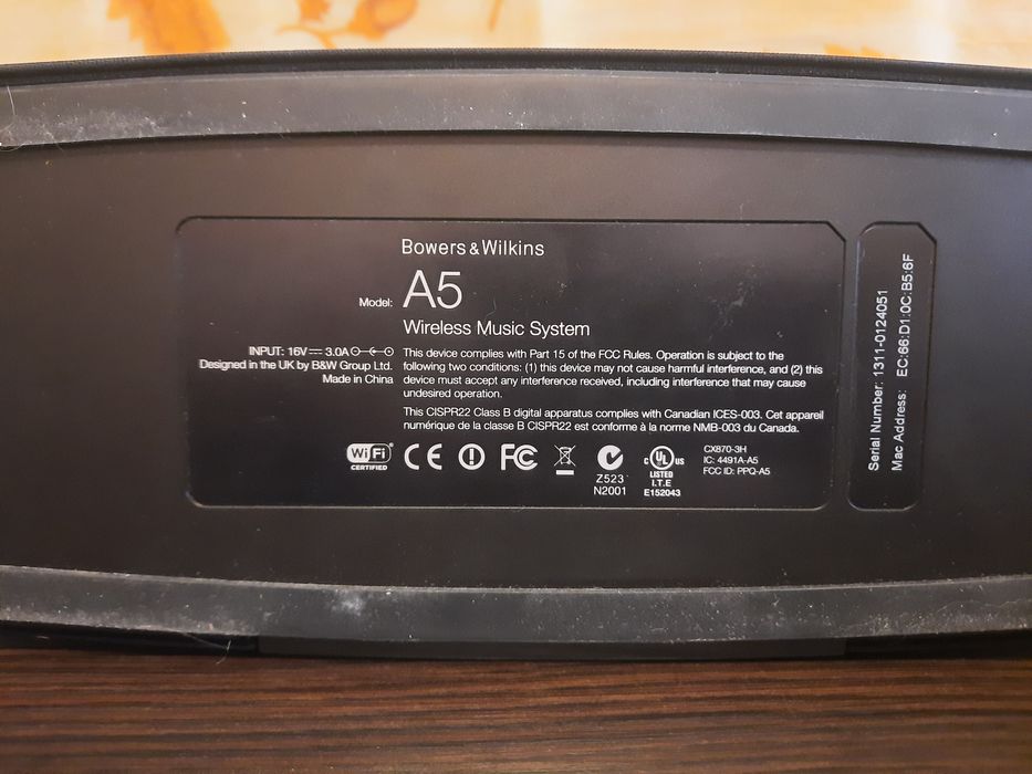 Мультимедийная акустика Bowers & Wilkins A5