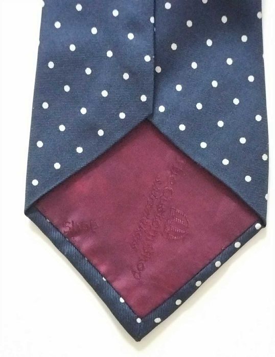 Krawat w kropki elegancki 100% SILK Seta Jedwab