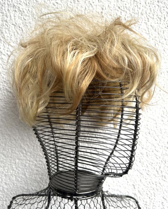 Premium Ultra włosy doczepiane, topper, tupet, blond pasemka 389.