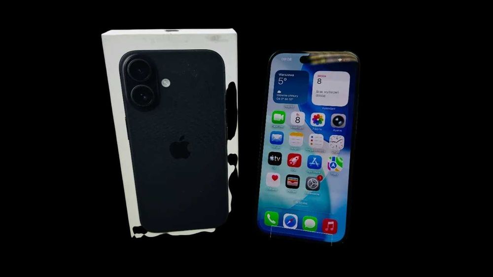 Apple Iphone 16 128gb kolor Czarny Bateria 90%