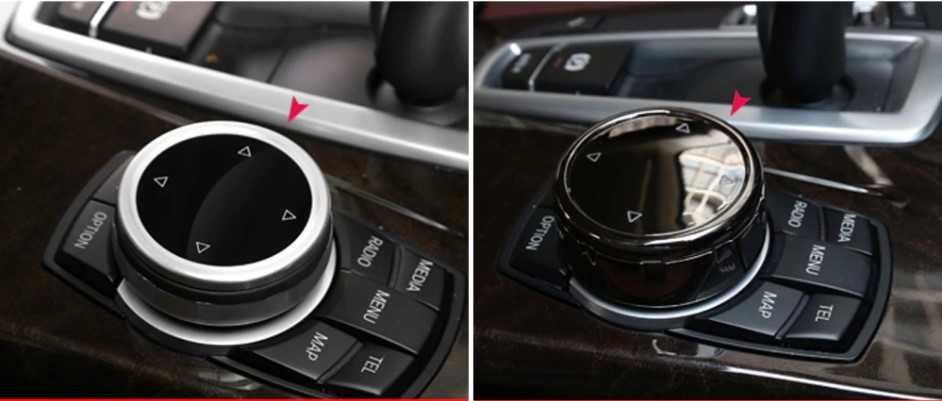 Botão capa multimédia IDrive com logo ///M BMW série E e F