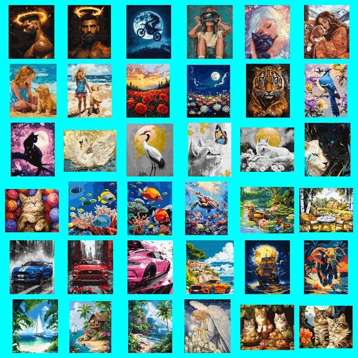 Картины по номерам животные и птицы