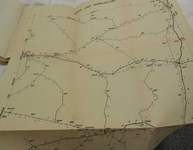 60r Katalog punktów niwelacyjnych geodezja stara mapa Krotoszyn Kalisz