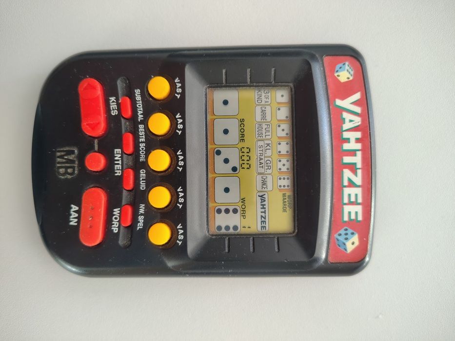 Stara Elektroniczna gierka gra konsola Yahtzee
