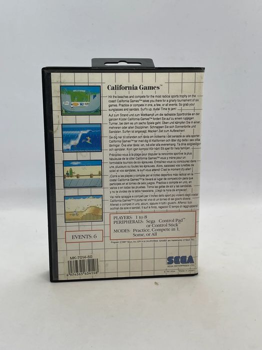 SEGA California Games Sega Master System Po Angielsku