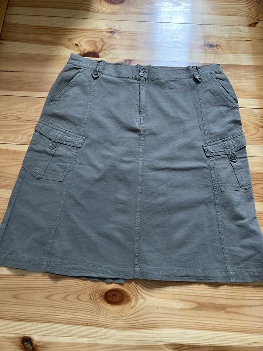 Spódnica khaki bawełna r 2 XL  48/50