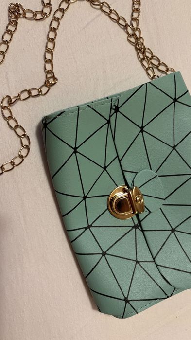 Miętowa torebka mini