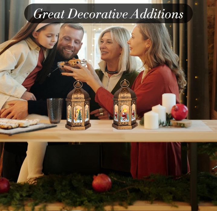 4 Latarnie choinkowe, wiszące lampiony w stylu vintage