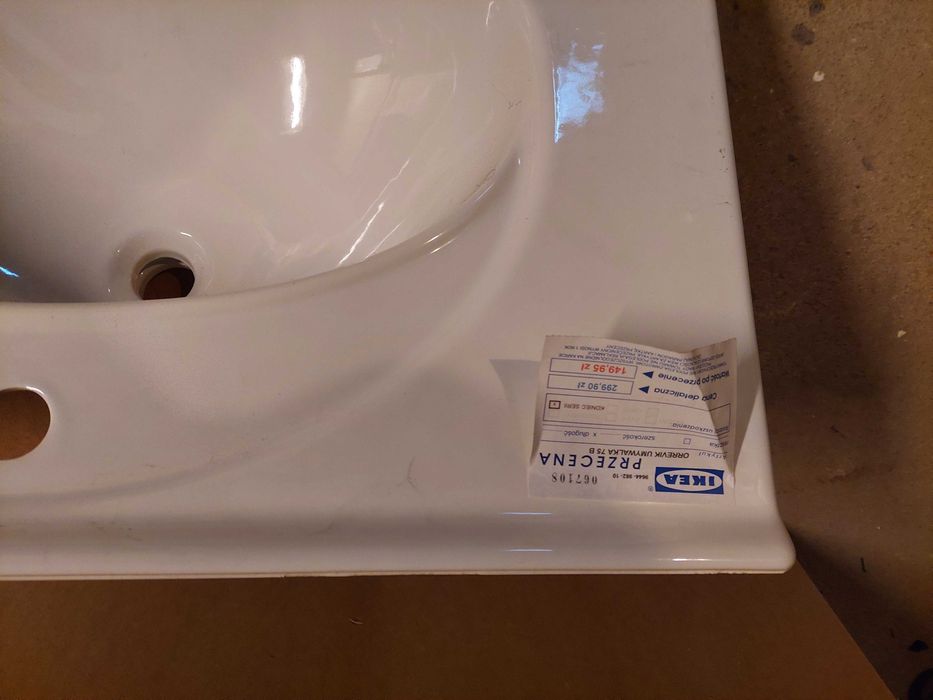 Umywalka ceramiczna IKEA ORREVIK 75x50 cm – NOWA, OKAZJA!