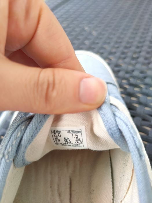 Vans Niebiskie 38 - Old Skool Tapered Eco Theory Embroidered Flowers A