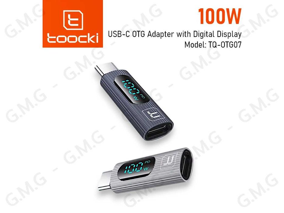 OTG-адаптер TOOCKI USB-C OTG Adapter 100W Digital Display