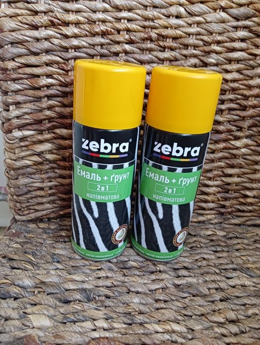 Емаль + грунт zebra жовта