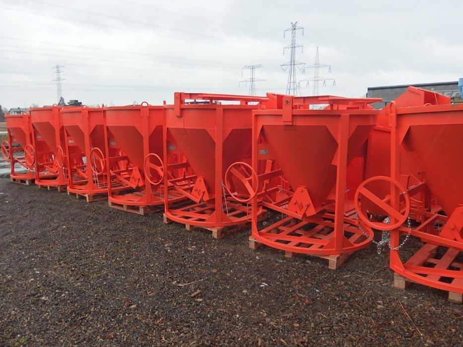 Kubeł pojemnik zbiornik dźwigowy do betonu ZB 500/2000L kastra bomba