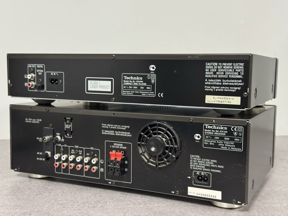 Zestaw Technics SA-EX120 + SL-PG490 - amplituner CD Hi-Fi stereo