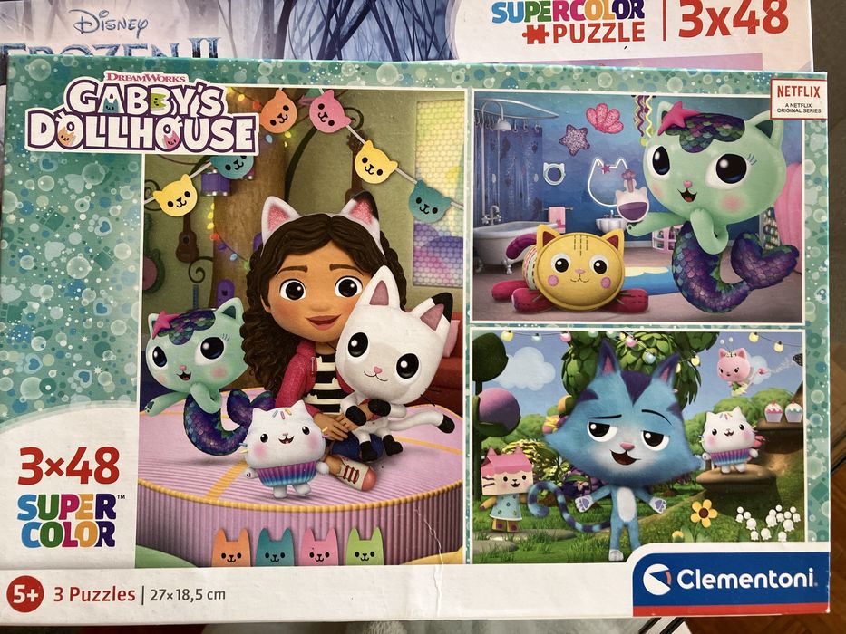 Puzzle Gabby’sDollhouse 3 em 1 da Clementoni 5+ (48 peças)