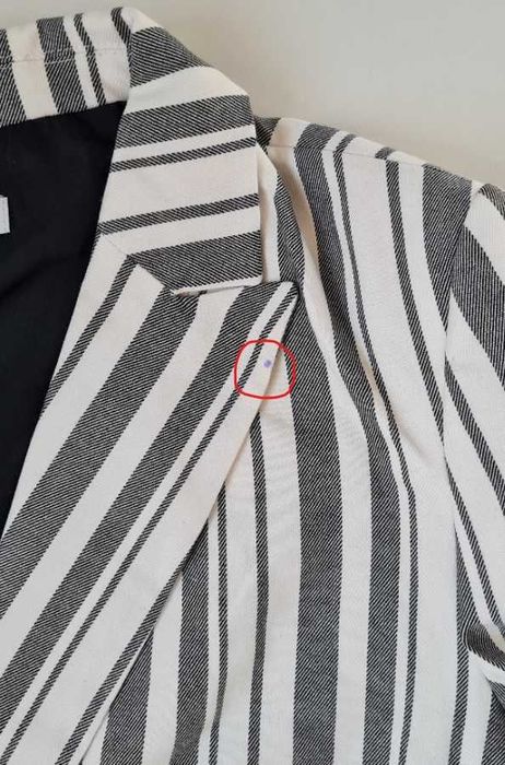 WYPRZEDAŻ !!! Marynarka lniana katana na guziki FIND. defekt, L