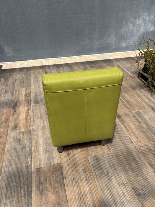 Cadeirão / Módulo de Sofá Sem Braços, Pele Sintética Verde Lima