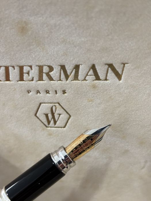 Caneta Waterman Night and Day 18k 750 silver