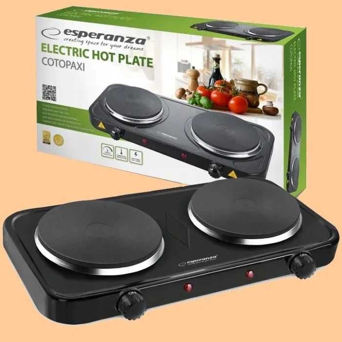 NOWA!!! Kuchenka elektryczna dwupalnikowa czyli 2 płyty czarna