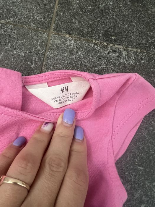 Сукня святкова hm на два роки, рожева в серцях, сердечках