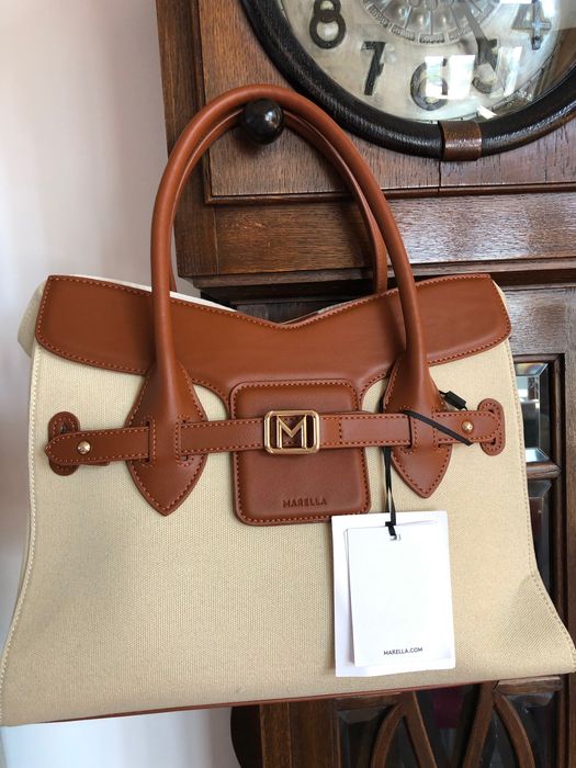 Marella torebka nowa beż camel  z papierową metką okazja