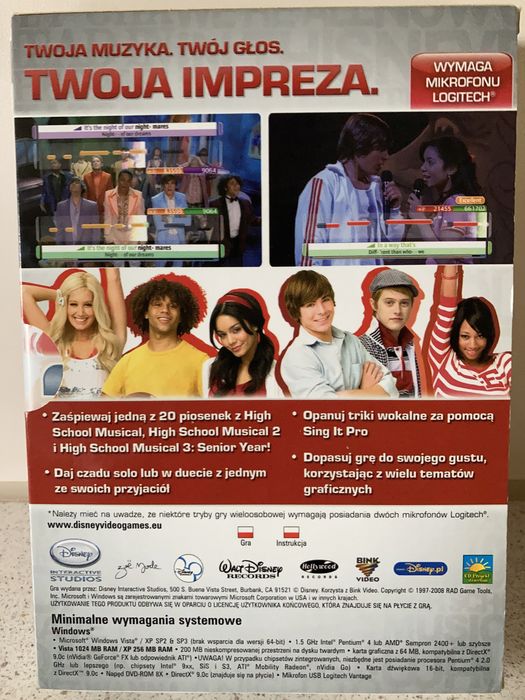 High school musical 3 Sing It  PC DVD Disney twoja impreza