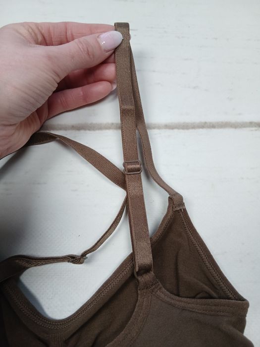 Body wyszczuplające modelujące FeelinGirl brązowe na ramiączkach M