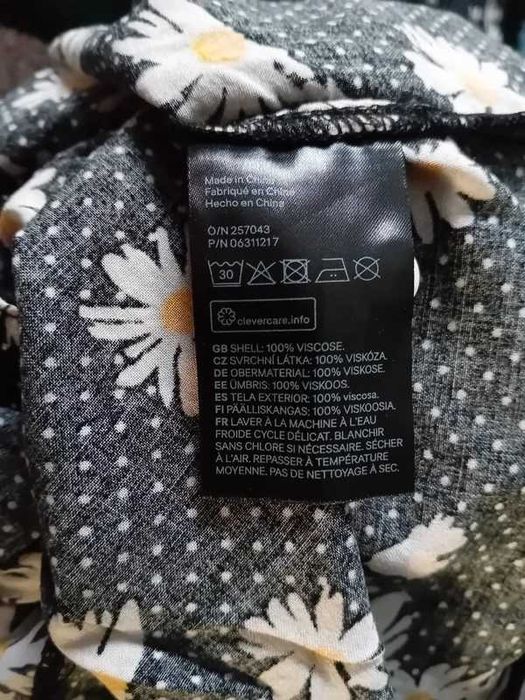 Bluzka z wiązaniem w stokrotki kwiaty crop top