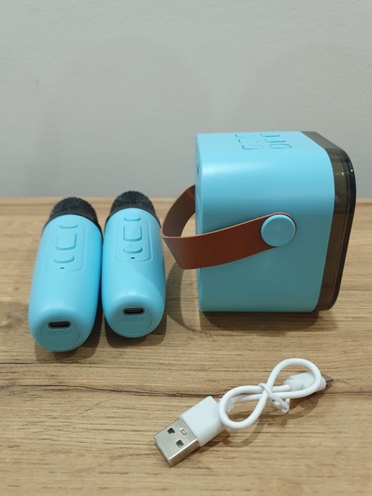 Karaoke zestaw bezprzewodowy 2mikrofony+ głośnik