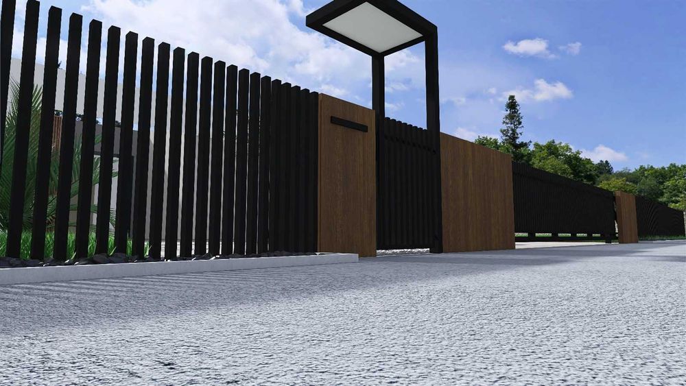 Ogrodzenie Grzebieniowe Pionowe nowoczesne ogrodzenie - Vertical