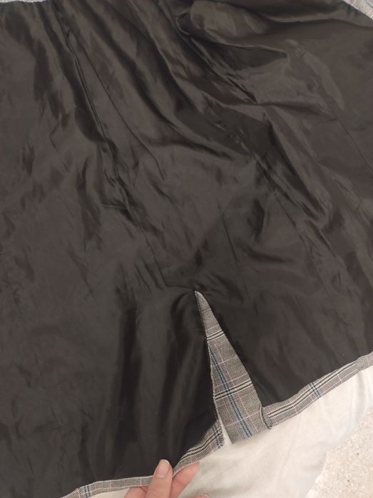 Marynarka w kratę elegancka oldmoney matura egzamin długa szara