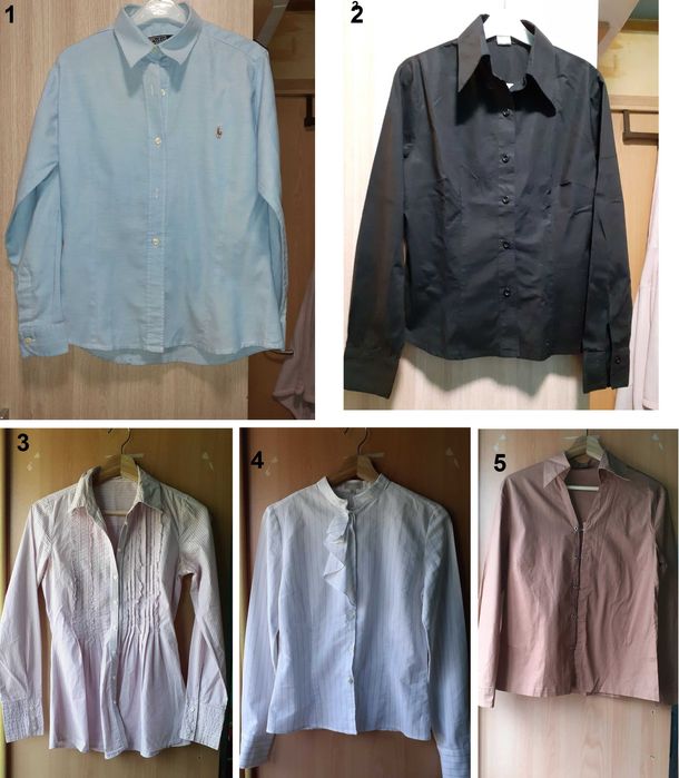Camisas formais (Ralph Lauren, Cortefiel, ) - do S ao L