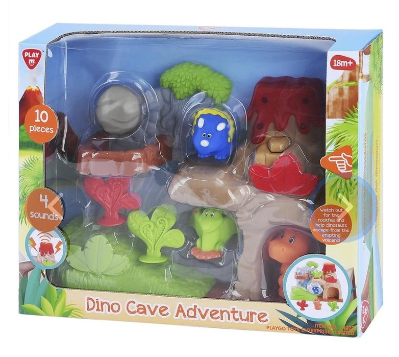 Dino Cave Adventure, zestaw 10 części, Nowość