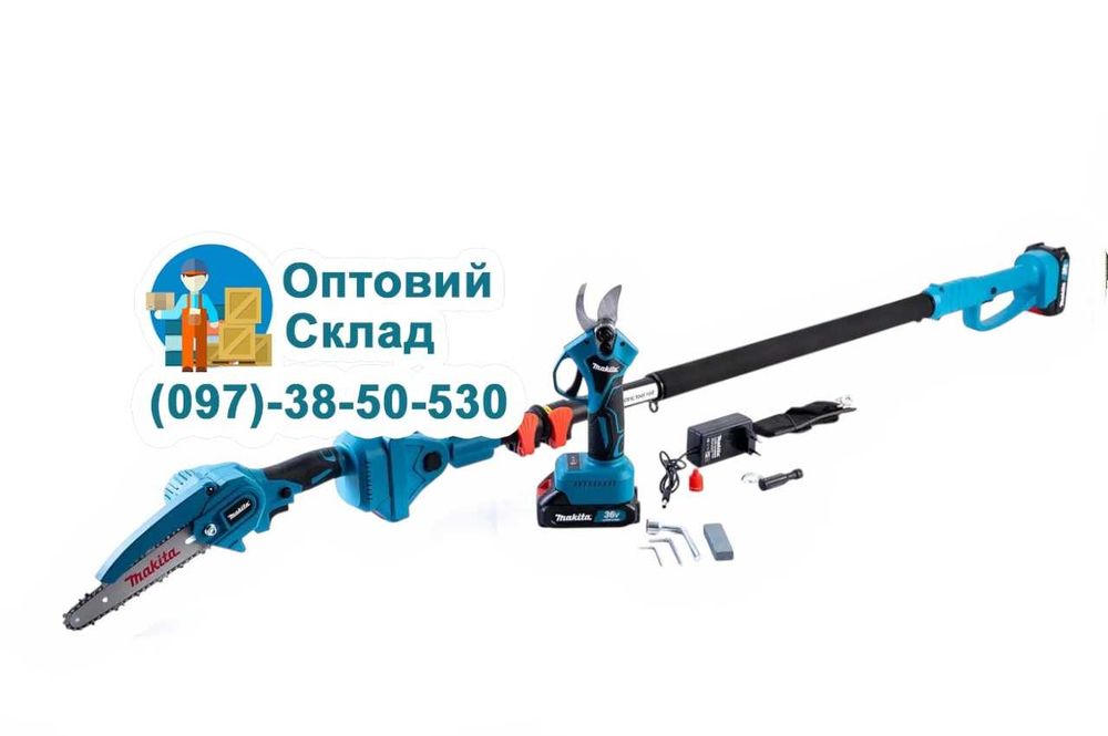 Набір Makita для обрізки дерев міні-пила DUC155Z та секатор DUP365 36V