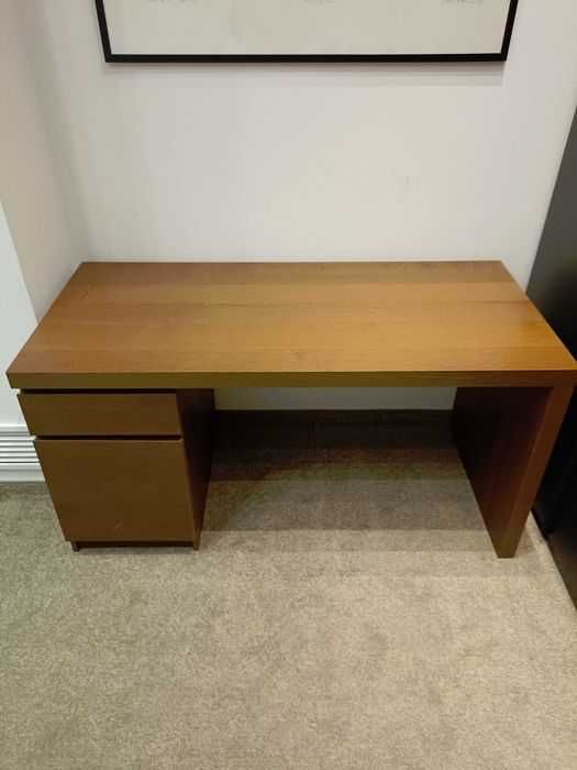 Biurko Ikea Malm Ciemny Brąz 140x65