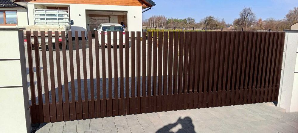 Brama przesuwna aluminiowa 170x500cm grzebień