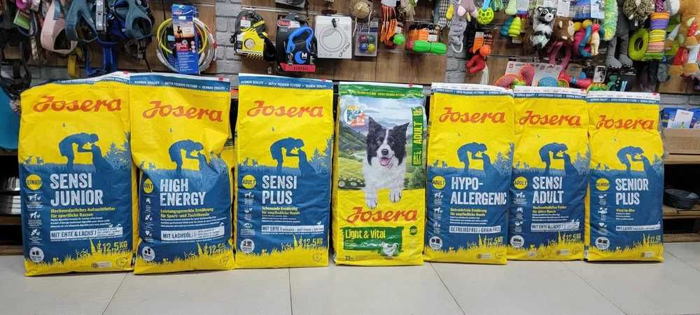 Продам корм JOSERA 12.5кг для собак Chicken&Rice (Large Breed), Kids, Balance, Optiness, Chicken&SwPotato Adult (Nature Energetic) та інші