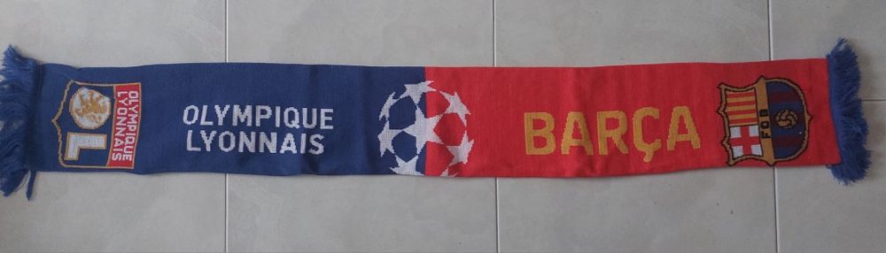 Cachecol champions League Lyon-Barcelona