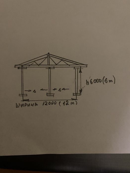 Ангар металевий оцинкований: розмір 360 кв.м. розібраний , без обшивки
