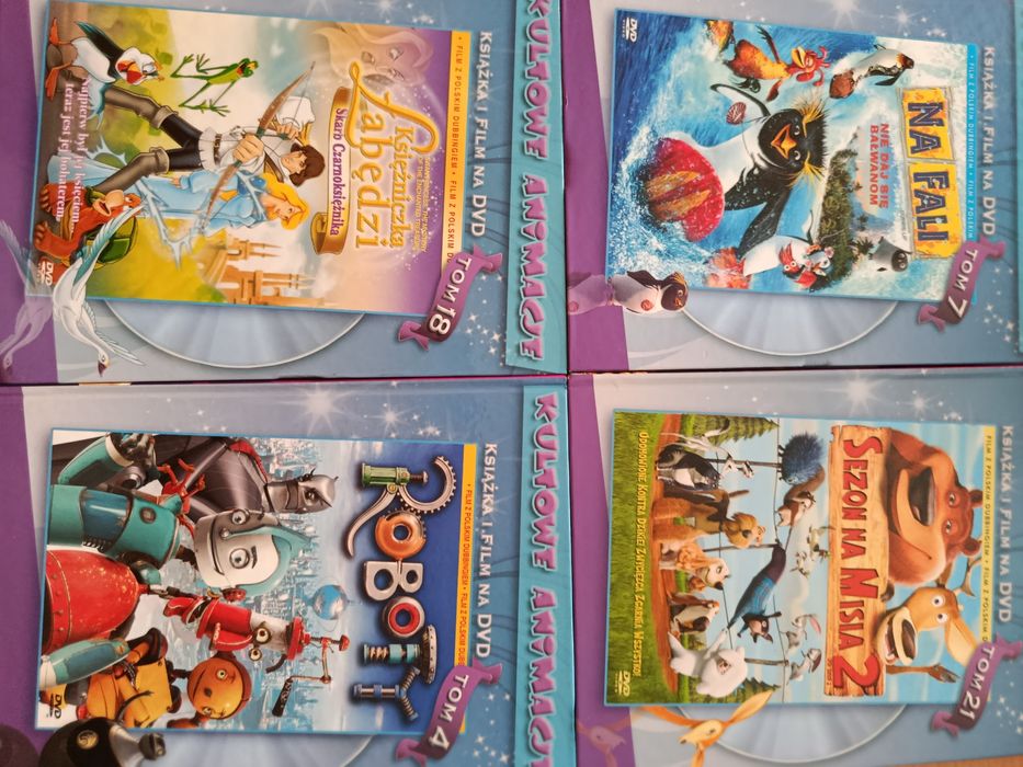 Teraz tylko 30 zł, Zestaw Bajek DVD, Książeczki, "Na Fali", "Roboty",