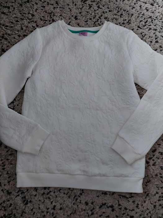 F&F bluza w wytlaczane kwiaty r. XS