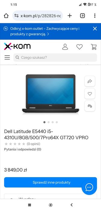 Dell e5440.   i 5. . nowy dysk + torba